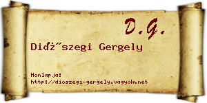 Diószegi Gergely névjegykártya