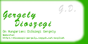 gergely dioszegi business card
