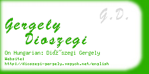 gergely dioszegi business card